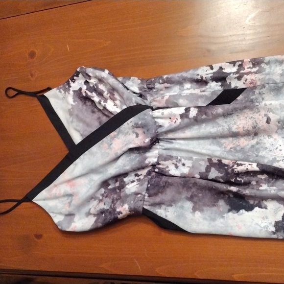bar III Women's Brussels Splatter Paint Jumpsuit, Gray, Size SMALL NWT - Picture 3 of 10
